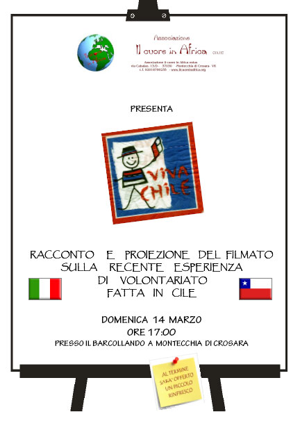 Resoconto sulla recente esperinza di volontariato in Cile - Domenica 14 Marzo 2010